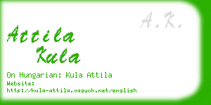 attila kula business card